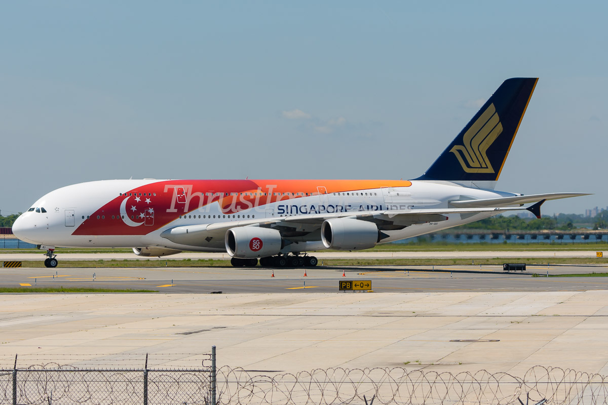 Airbus A380-841 9V-SKI (cn 034) "50th Anniversary of Independenc